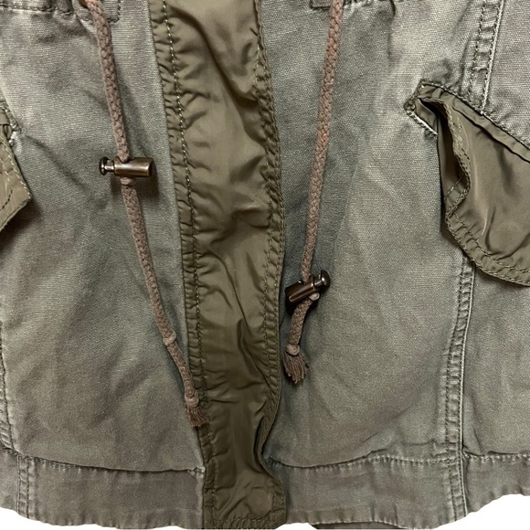 AMERICAN RAG Army Green Utility Hooded Jacket, Size Large - Picture 7 of 16